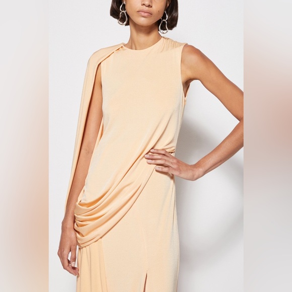 NWT! $695 Jonathan Simkhai Roxi Draped Jersey Dress - Picture 4 of 5